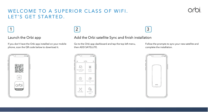Page n°1 - Guide d'installation Netgear Orbi RBE970