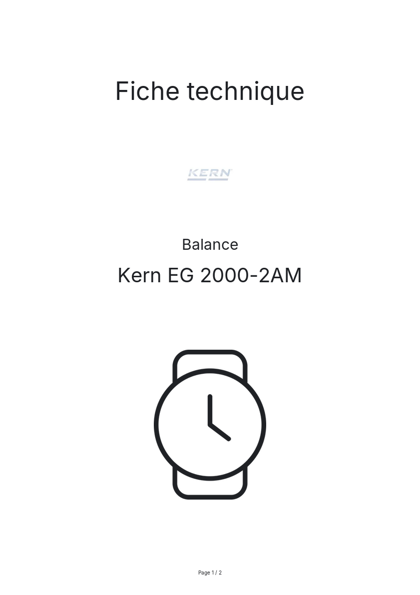 Image de la première page du manuel de l'appareil EG 2000-2AM