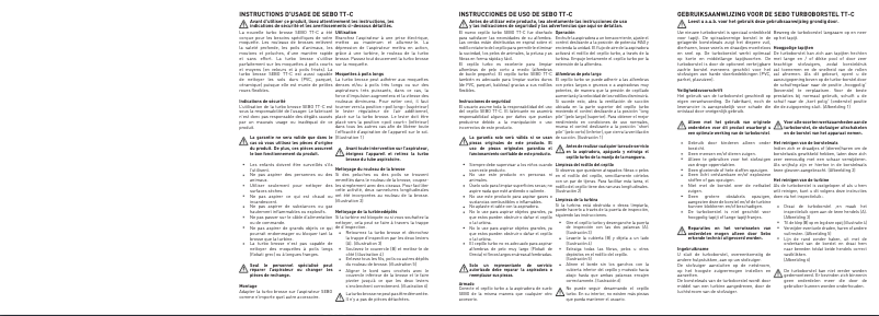 Page 1 de la notice Manuel utilisateur Sebo Airbelt K1 Pet