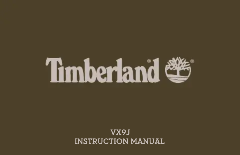 Page n°1 - Manuel utilisateur Timberland VX9J