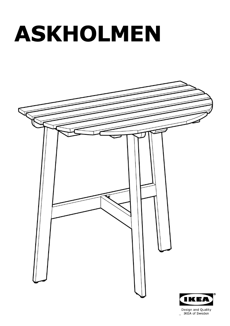 Page 1 de la notice Manuel utilisateur Ikea ASKHOLMEN (70x44x71)