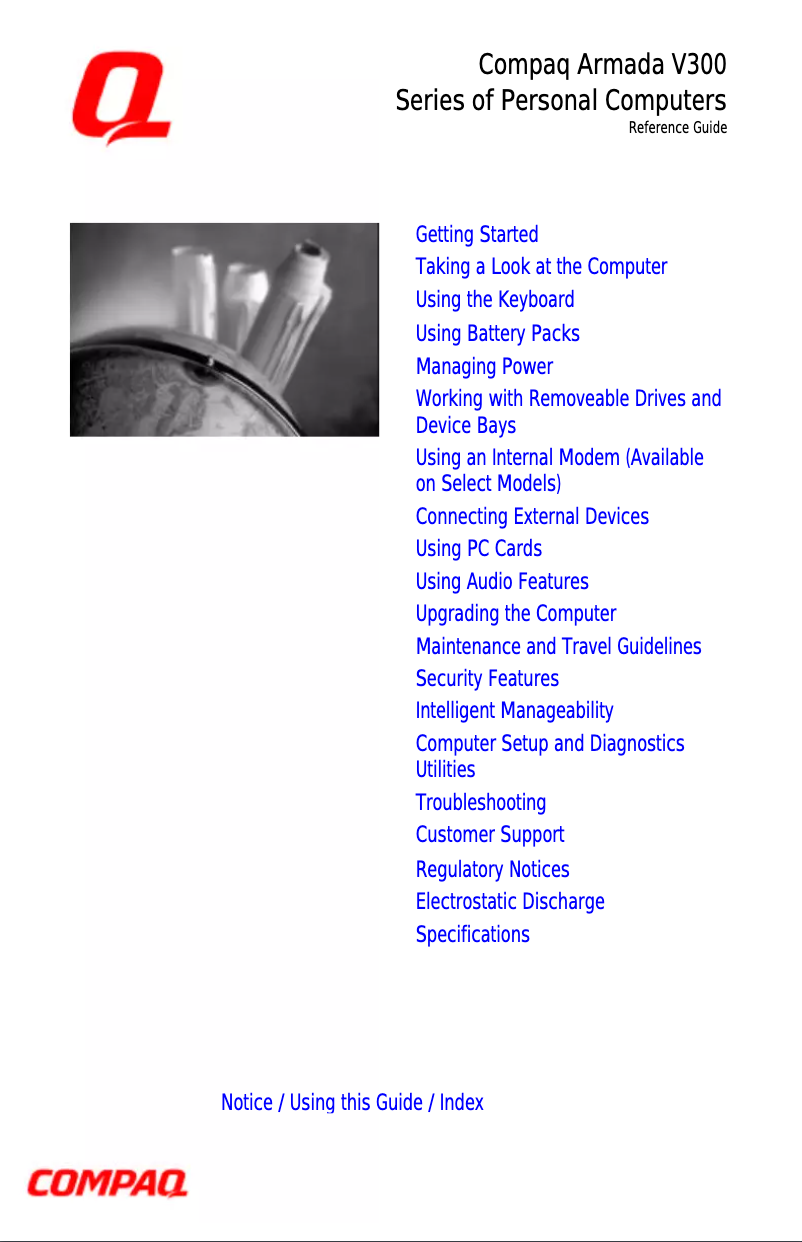 Image de la première page du manuel de l'appareil Armada V300