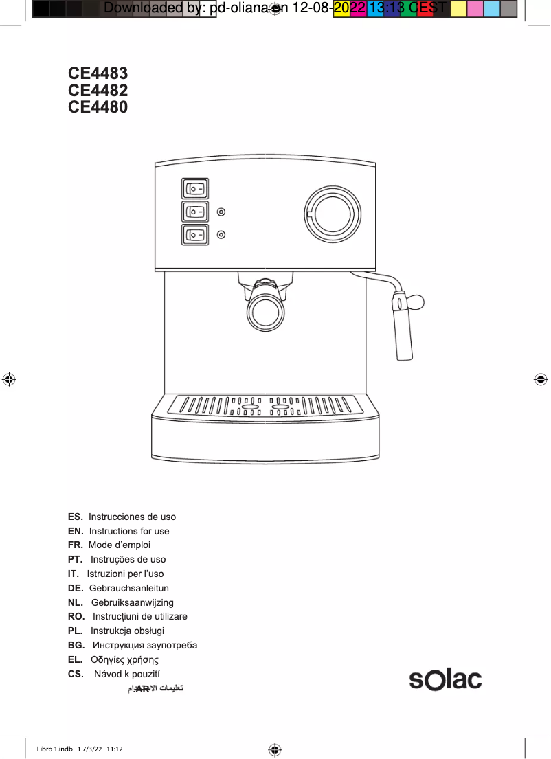 Page n°1 - Manuel utilisateur Solac CE4480