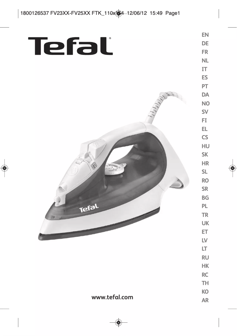 Page n°1 - Manuel utilisateur Tefal FV3685G1