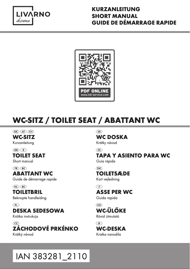 Page 1 de la notice Manuel utilisateur Livarno Lux HG09279A