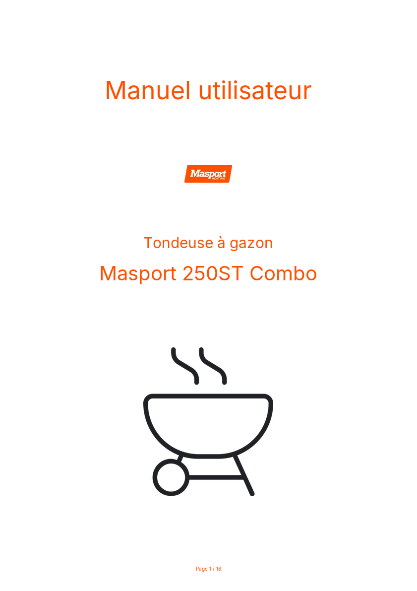 Image de la première page du manuel de l'appareil 250ST Combo