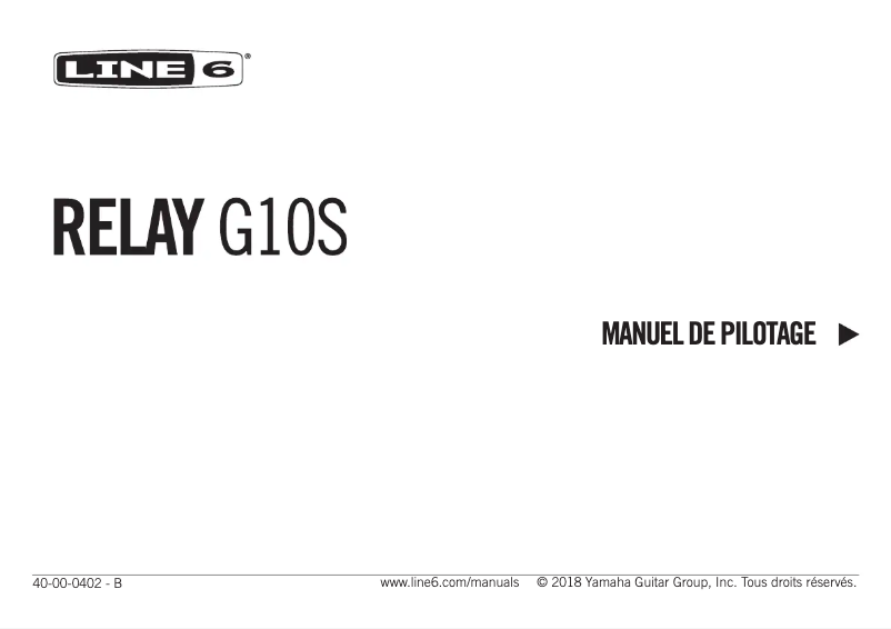 Page n°1 - Guide de démarrage rapide Line 6 Relay G10S