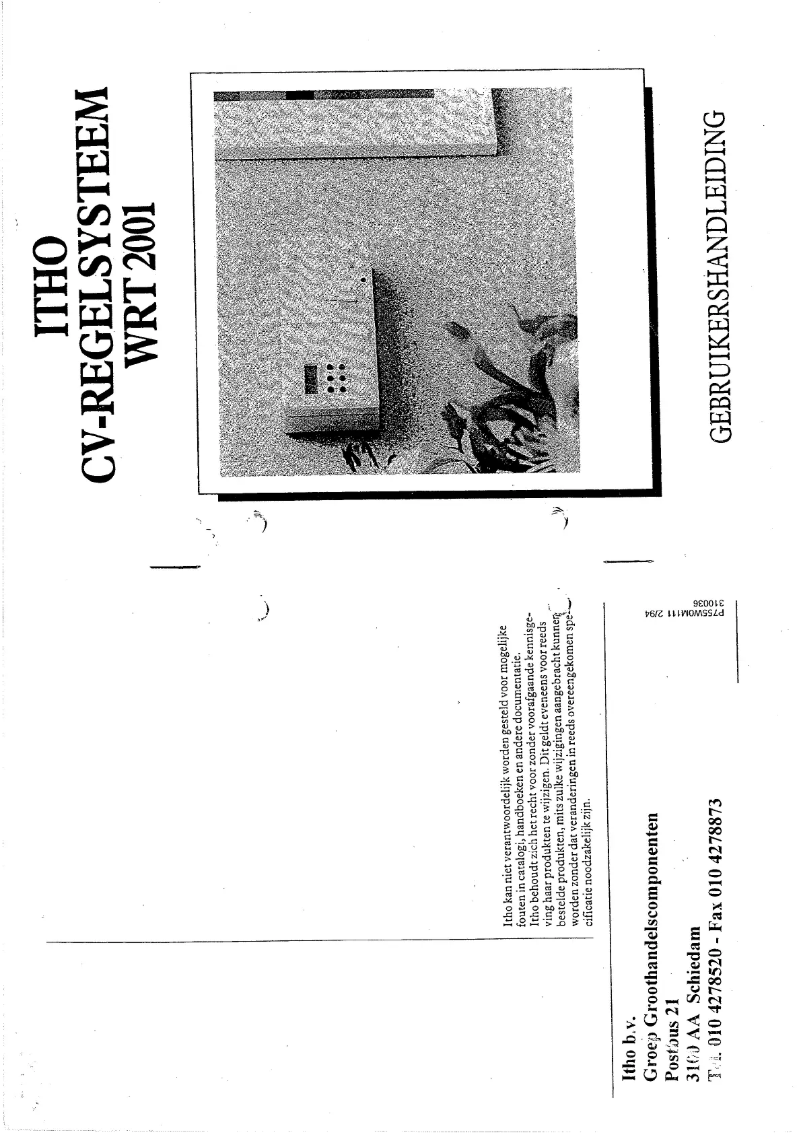 Image de la première page du manuel de l'appareil WRT 2001