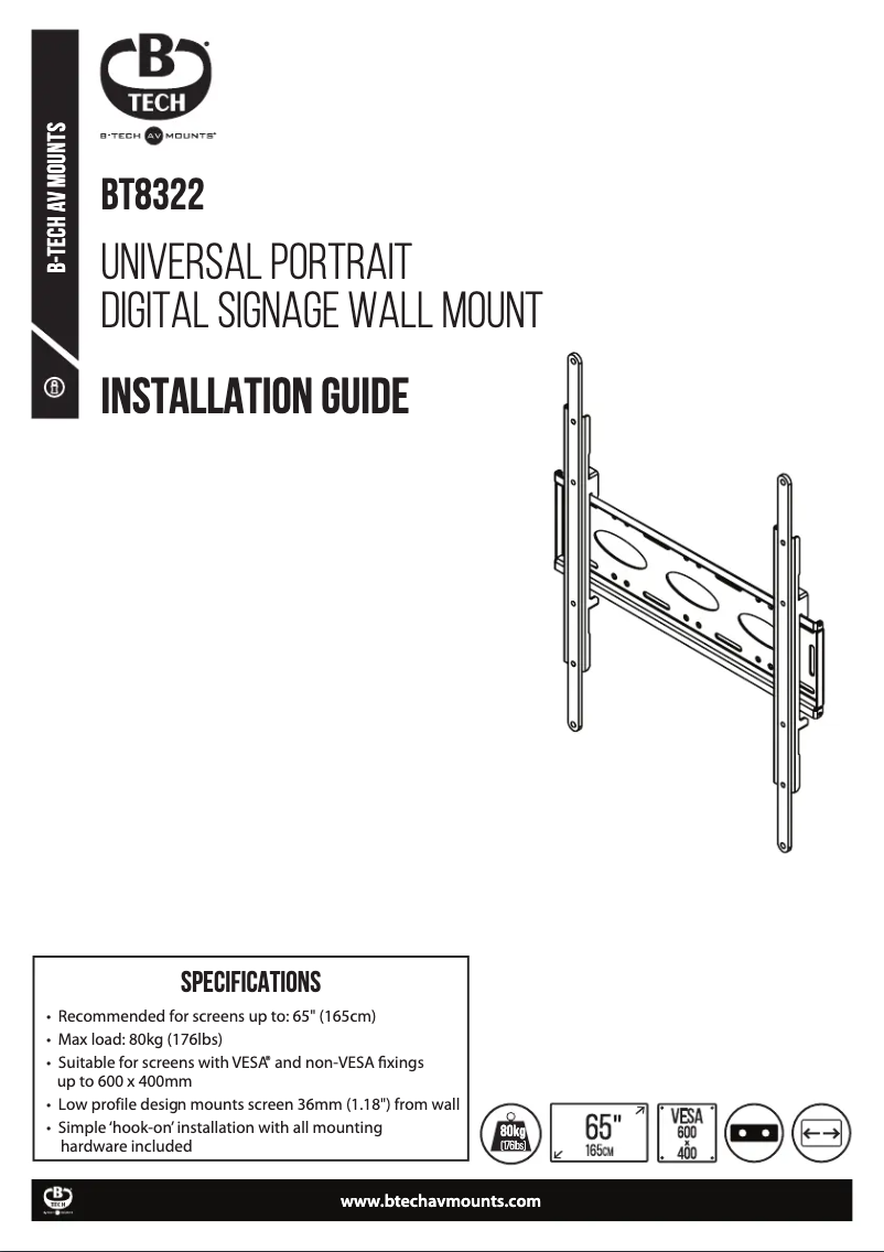 Page 1 of the manual User Manual B-Tech BT8322