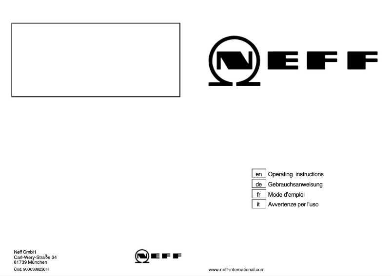 Page n°1 - Manuel utilisateur Neff T22S46N0
