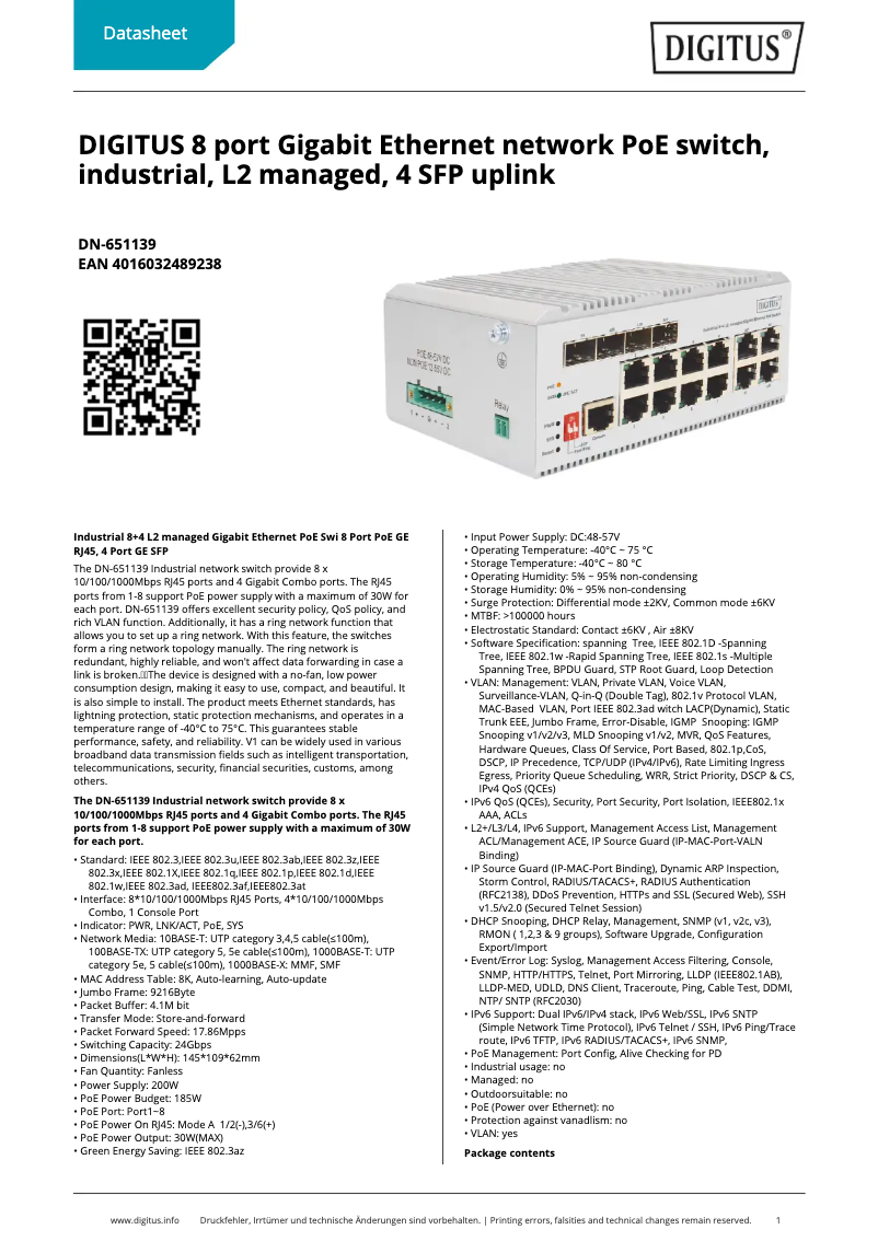 Image de la première page du manuel de l'appareil DN-651139