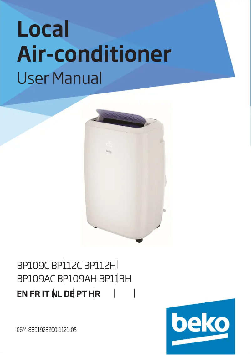 Image de la première page du manuel de l'appareil BP109C