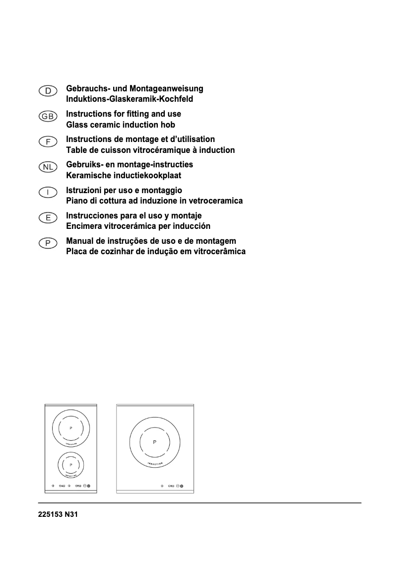 Page 1 de la notice Manuel utilisateur Smeg SE2320ID