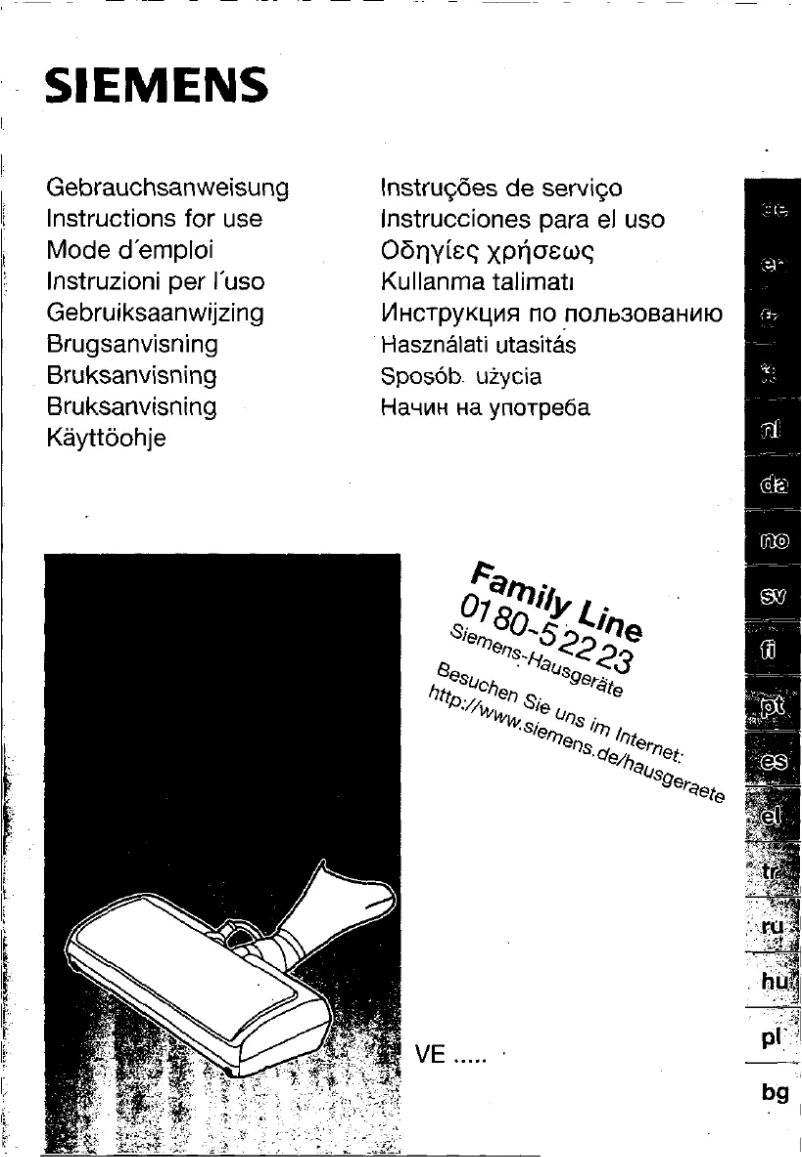 Page n°1 - Manuel utilisateur Siemens VR44A250
