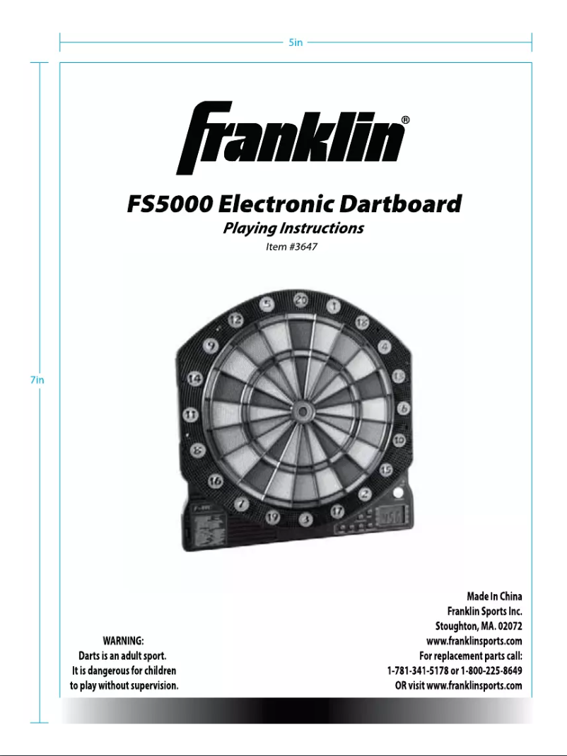 Page n°1 - Manuel utilisateur Franklin FS 5000