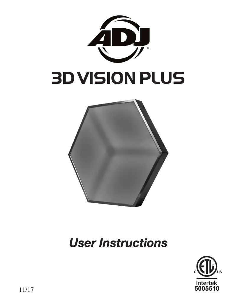 Página 1 del manual Manual de usuario American DJ 3D Vision Plus