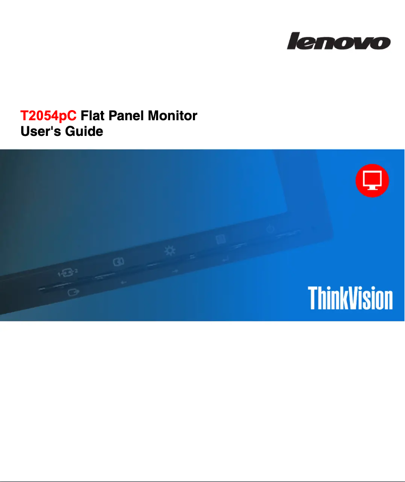 Image de la première page du manuel de l'appareil ThinkVision T2054p