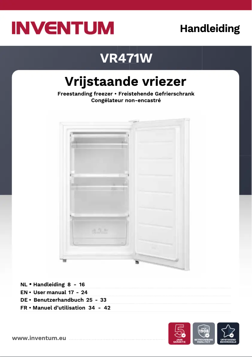 Image de la première page du manuel de l'appareil VR471W