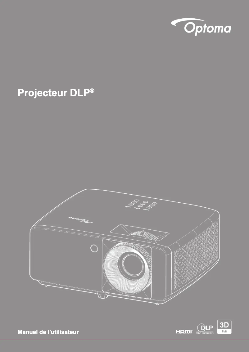 Page n°1 - Manuel utilisateur Optoma ZX350e