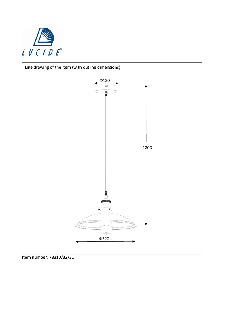 Page n°1 - Manuel utilisateur Lucide Bistro 78310/32/31