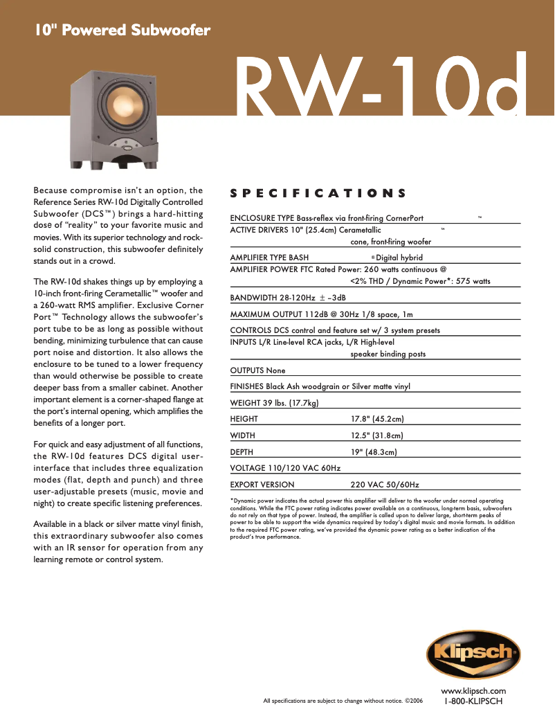 Image de la première page du manuel de l'appareil RW-10D