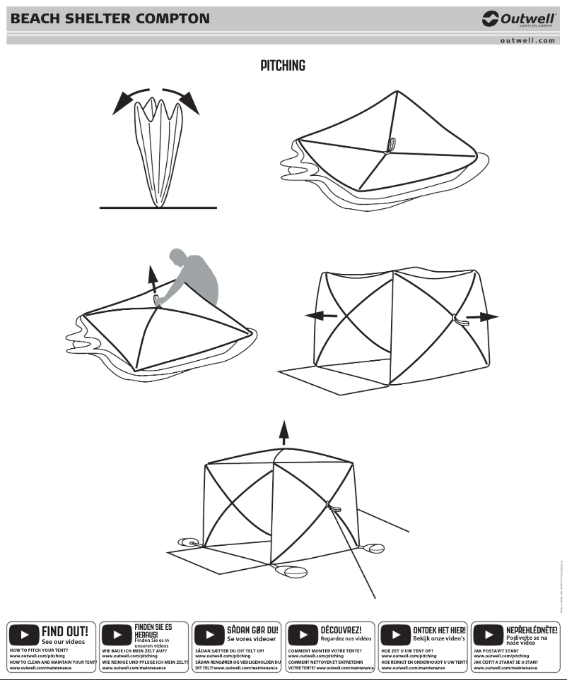 Page 1 de la notice Manuel utilisateur Outwell Beach Shelter Compton