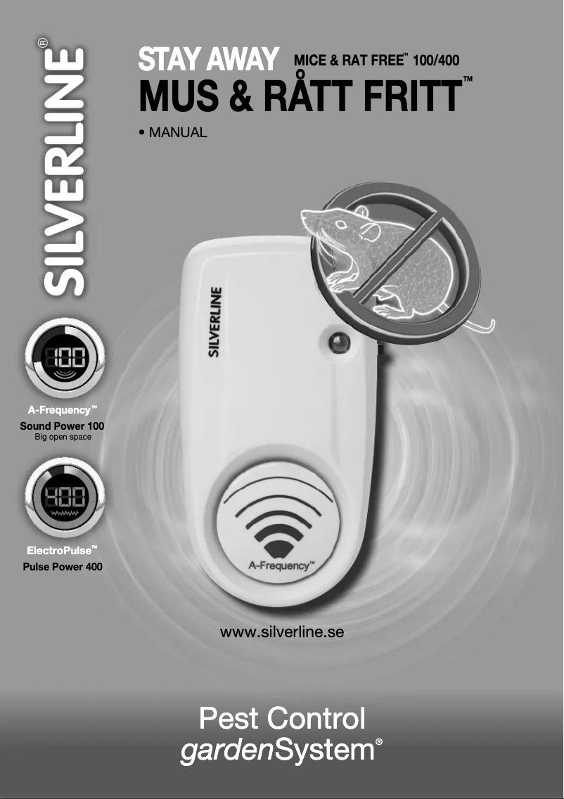 Page 1 of the manual User Manual Silverline Stay Away 100
