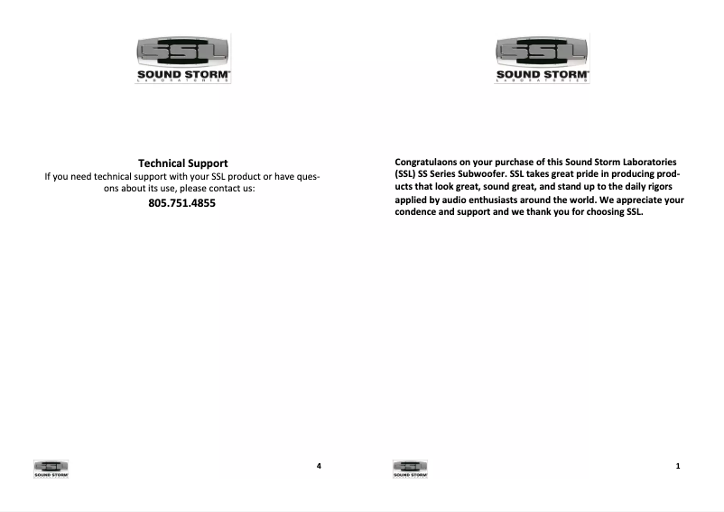 Page 1 de la notice Manuel utilisateur SSL SS10