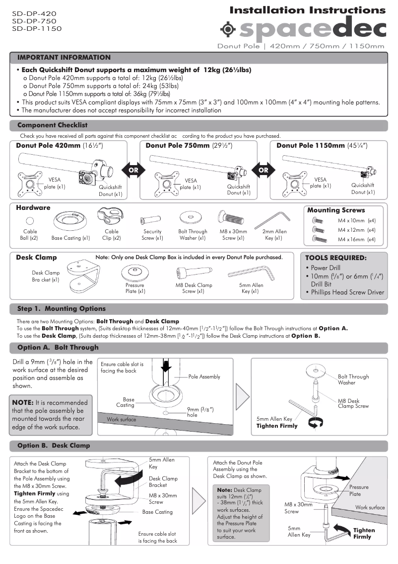 Page 1 de la notice Manuel utilisateur Atdec SD-DP-420