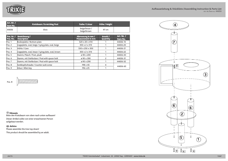 Imagen de la primera página del manual del dispositivo Elvio