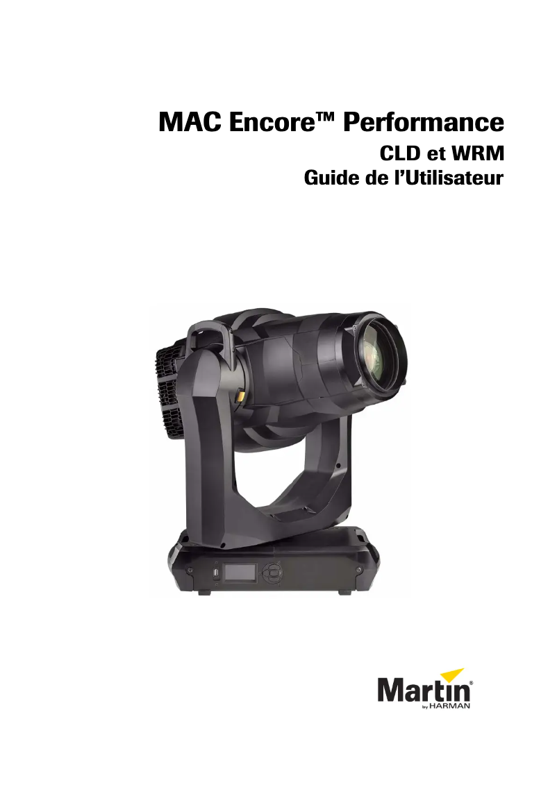 Page n°1 - Manuel utilisateur Martin MAC Encore Performance WRM