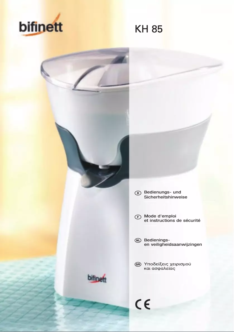 Page n°1 - Manuel utilisateur Bifinett KH 85