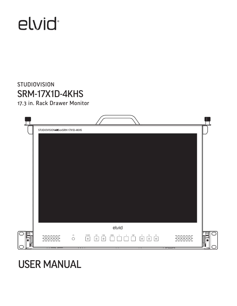 Page n°1 - Manuel utilisateur Elvid StudioVision SRM-17X1D-4KHS