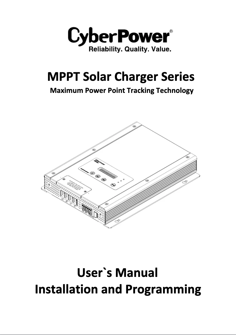 Page 1 de la notice Manuel utilisateur CyberPower SCUN60A