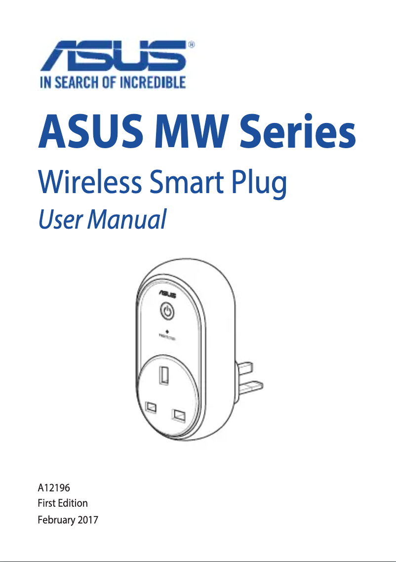 Page 1 de la notice Manuel utilisateur Asus SmartHome Meter Plug MW250