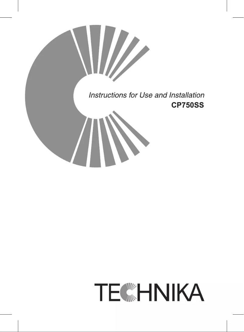Page n°1 - Manuel utilisateur Technika CP750SS