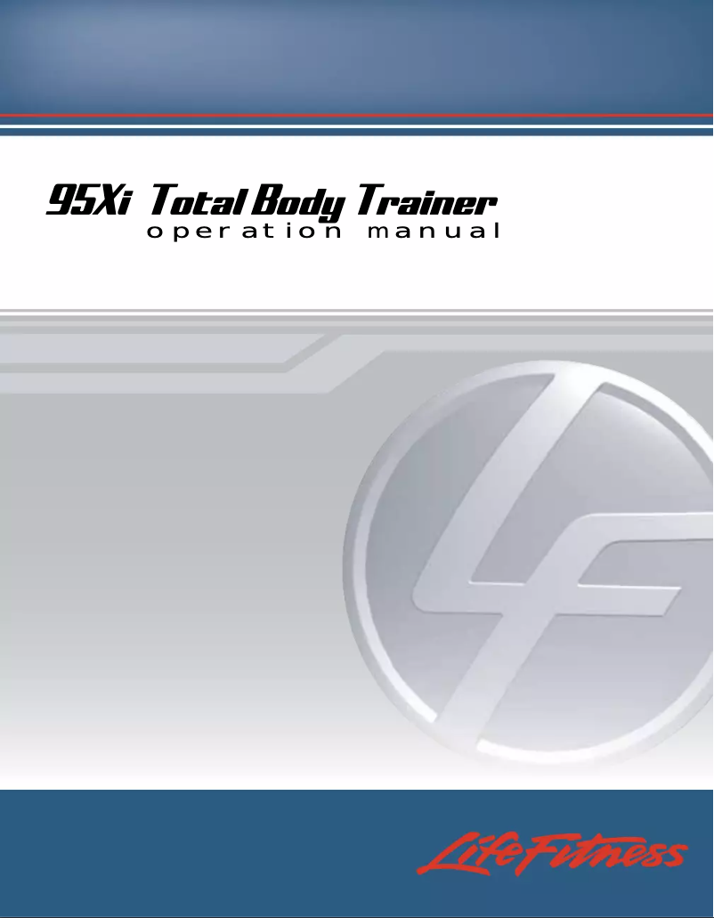 Image de la première page du manuel de l'appareil 95Xi Total Body Trainer