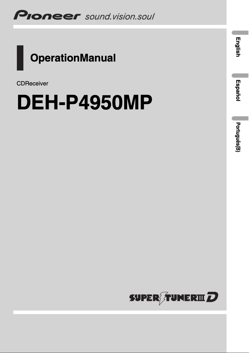 Page n°1 - Manuel utilisateur Pioneer DEH-P4950MP