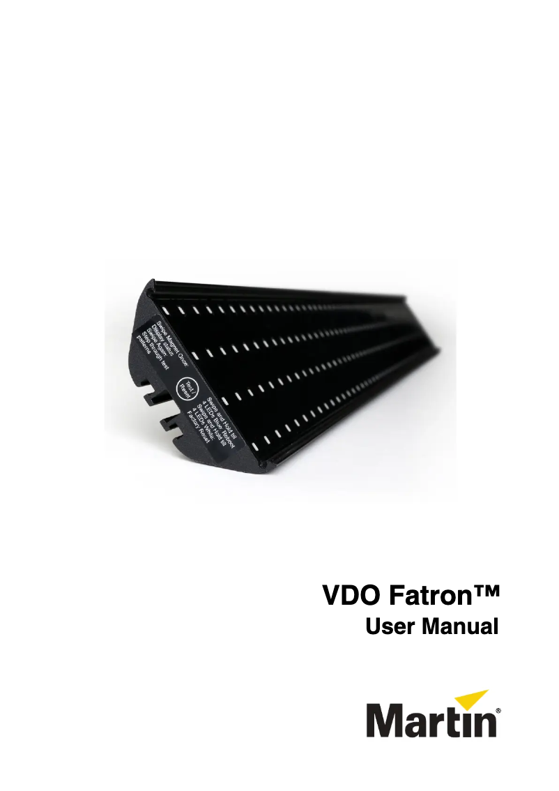 Page 1 de la notice Manuel utilisateur Martin VDO Fatron 20