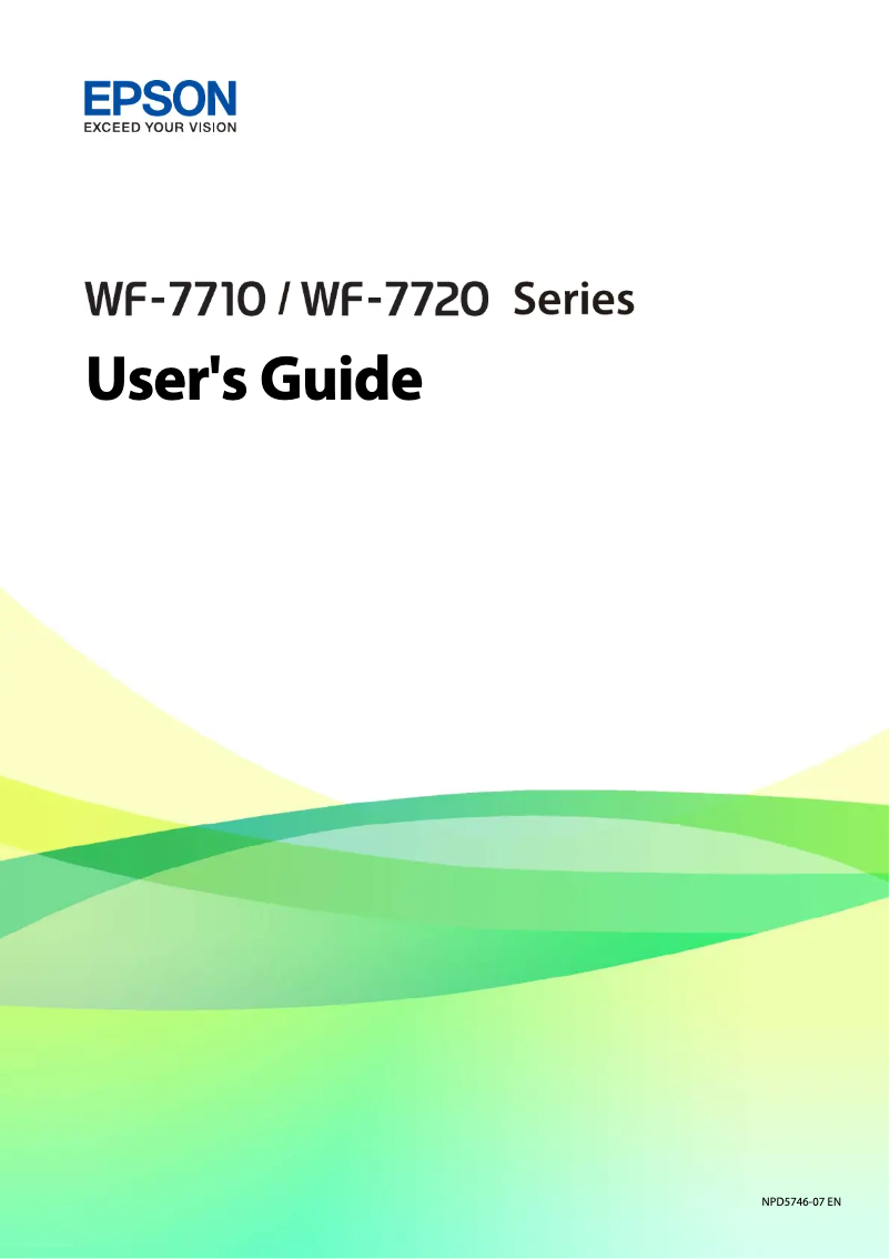 Image de la première page du manuel de l'appareil WF-7711