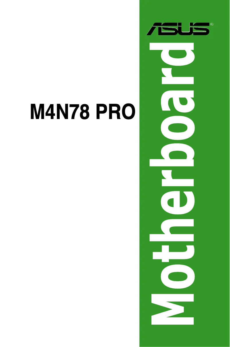 Page 1 de la notice Manuel utilisateur Asus M4N78 Pro