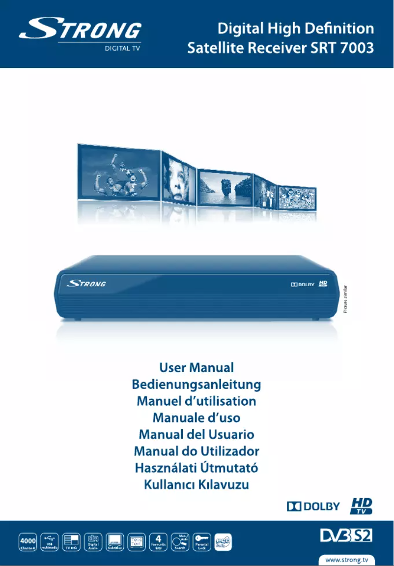 Page n°1 - Manuel utilisateur Strong SRT 7003