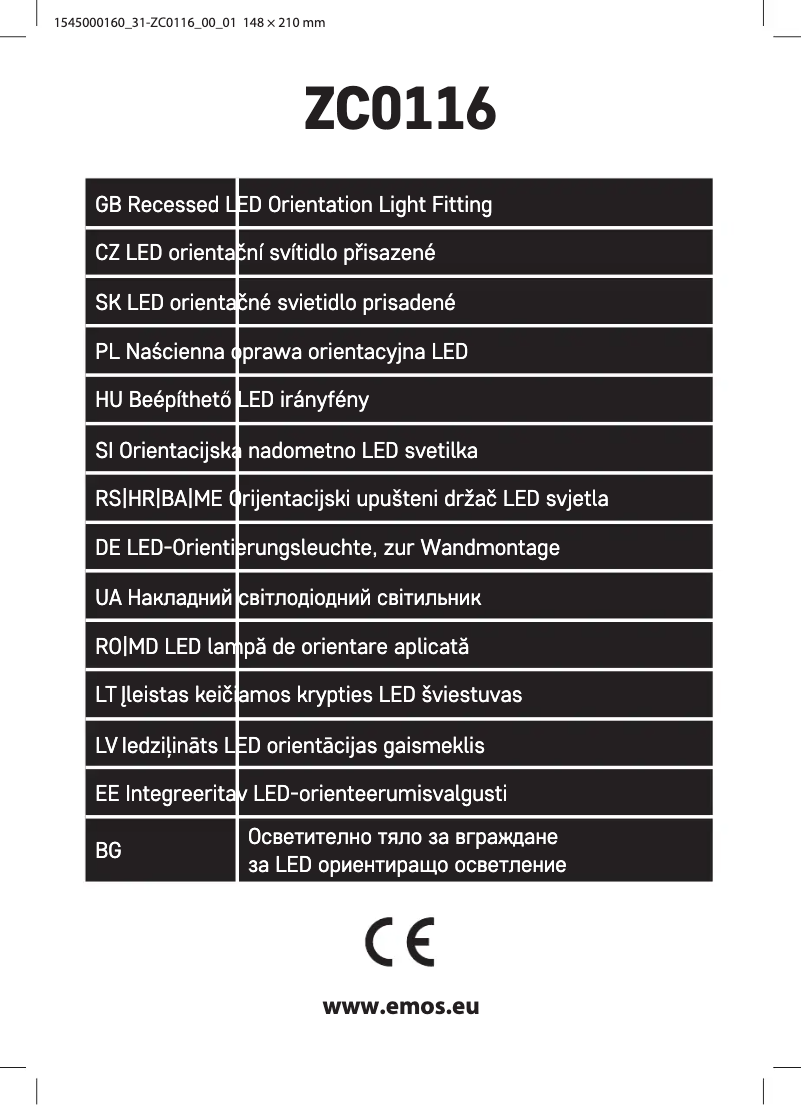 Page n°1 - Manuel utilisateur Emos ZC0116
