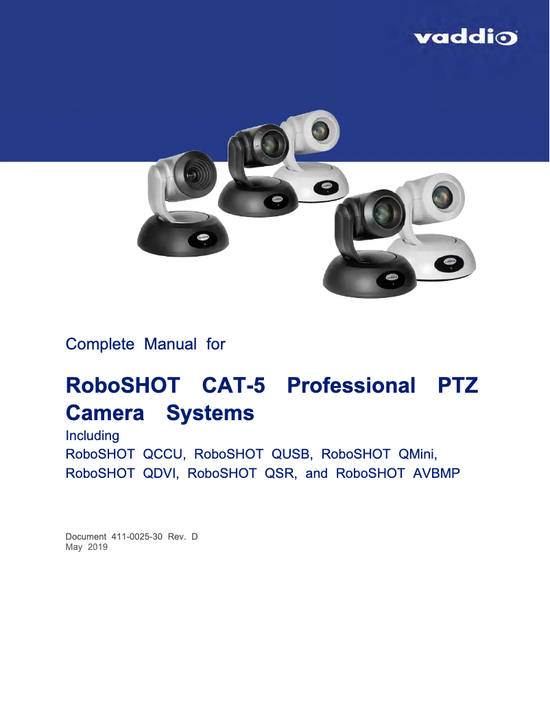 Page 1 de la notice Manuel utilisateur Vaddio RoboSHOT 30E SDI