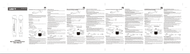 Page 1 de la notice Manuel utilisateur Uni-T UT345C