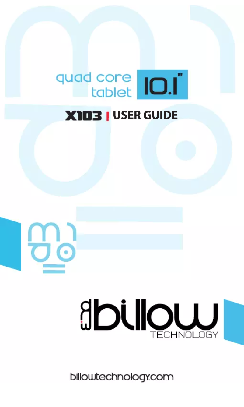 Page 1 de la notice Manuel utilisateur Billow X103X