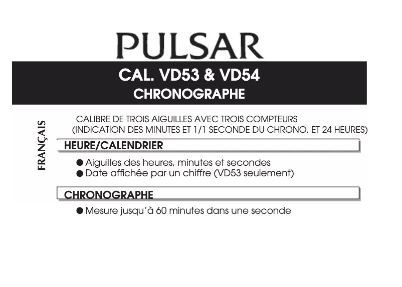 Image de la première page du manuel de l'appareil Regular PT3933X1