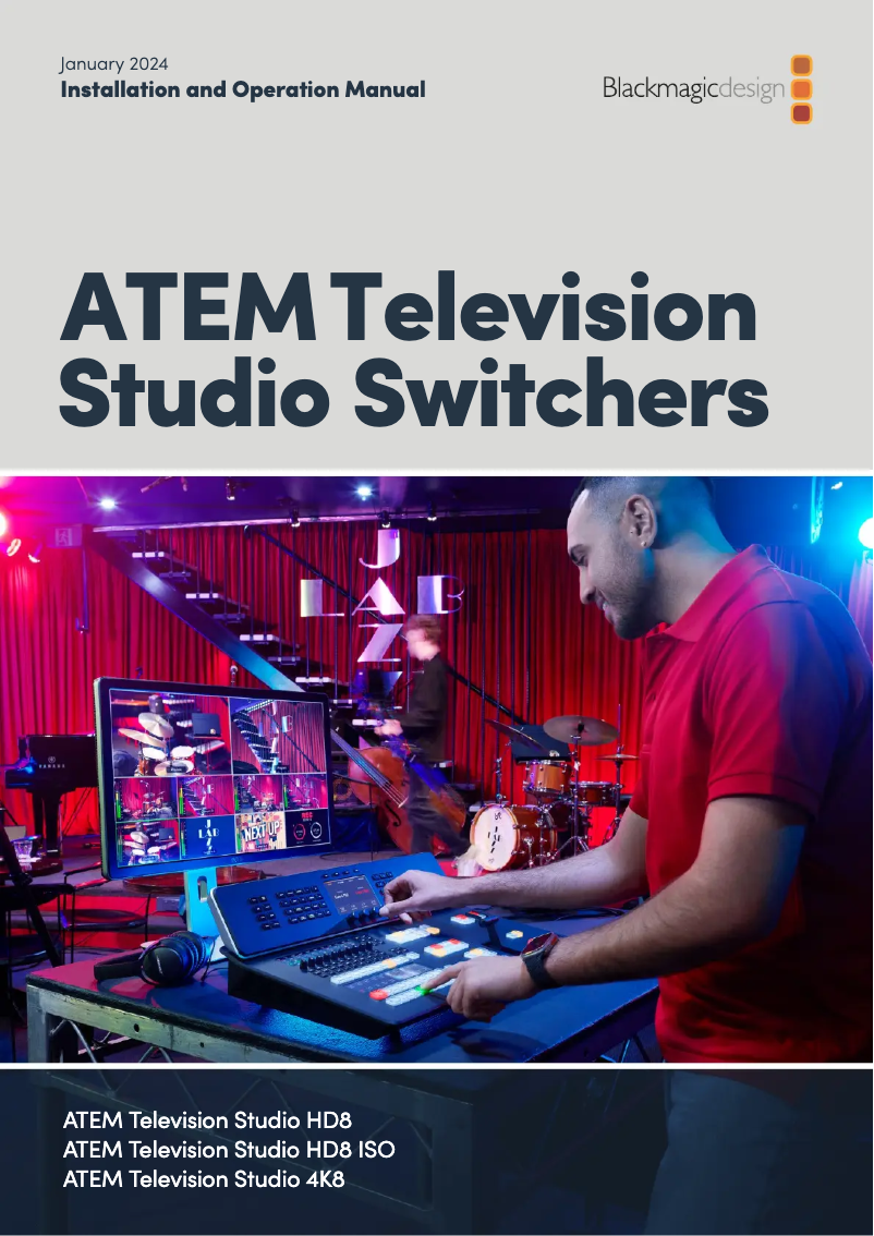Page 1 de la notice Manuel utilisateur Blackmagic Design HD8