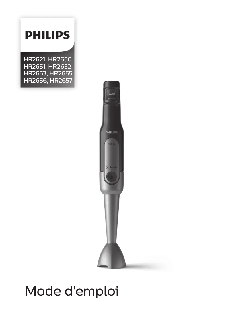 Page n°1 - Manuel utilisateur Philips Viva Collection HR2621