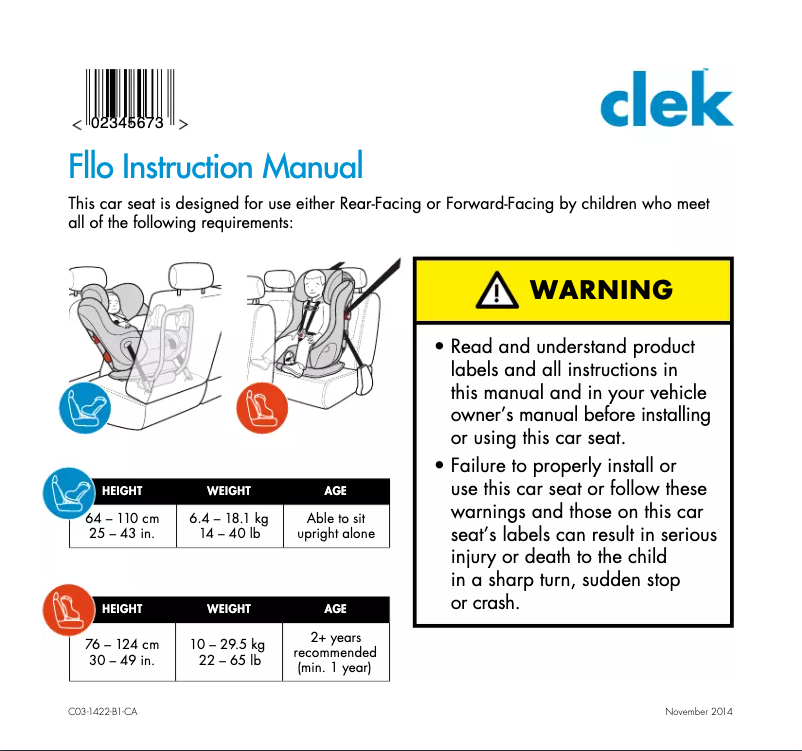Página 1 del manual Manual de usuario Clek Fllo (pre-2016)